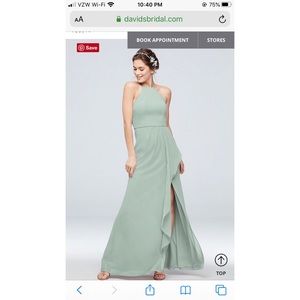 Dusty sage bridesmaid dress